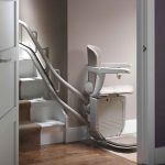 Stairlifts in London shown at the bottom of the stairs.